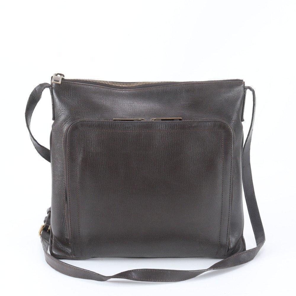Louis Vuitton Utah Sac Plat Cafe Leather Shoulder Bag Crossbody Messenger WWM